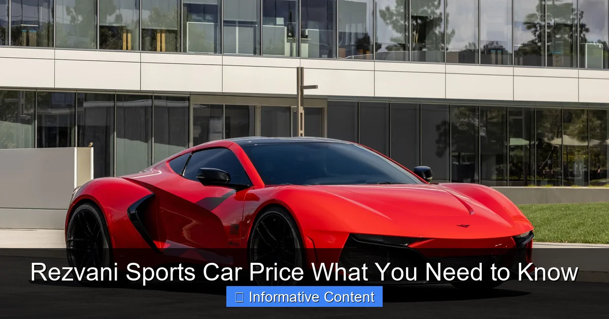 Rezvani Sports Car Price What You Need to Know