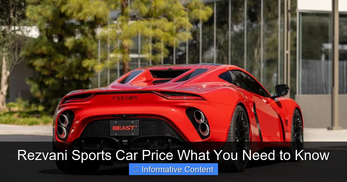Rezvani Sports Car Price What You Need to Know