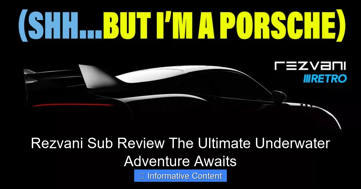 Rezvani Sub Review The Ultimate Underwater Adventure Awaits