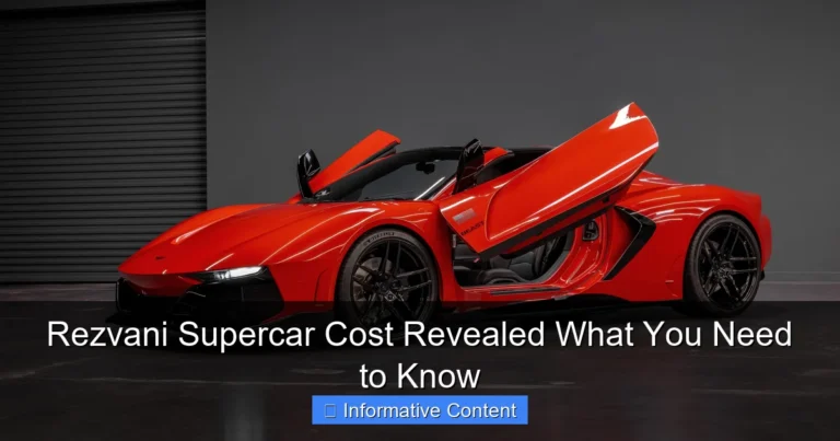 Rezvani Supercar Cost Revealed What You Need to Know