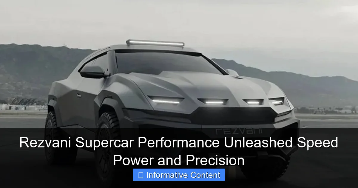Rezvani Supercar Performance Unleashed Speed Power and Precision