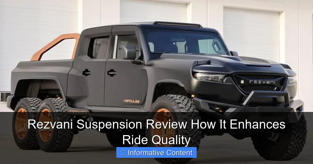 Rezvani Suspension Review How It Enhances Ride Quality
