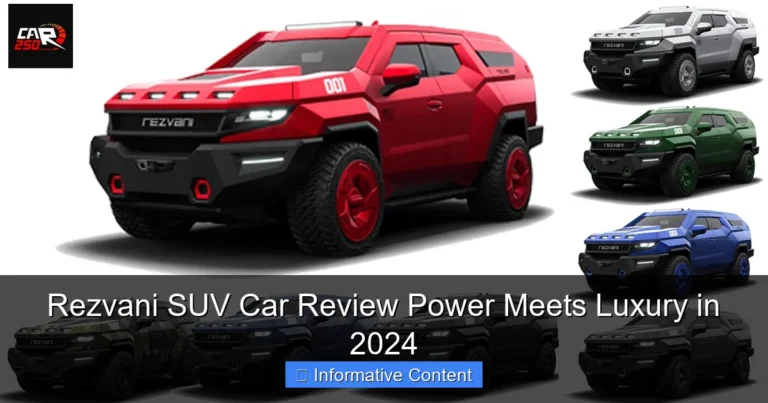 Rezvani SUV Car Review Power Meets Luxury in 2024