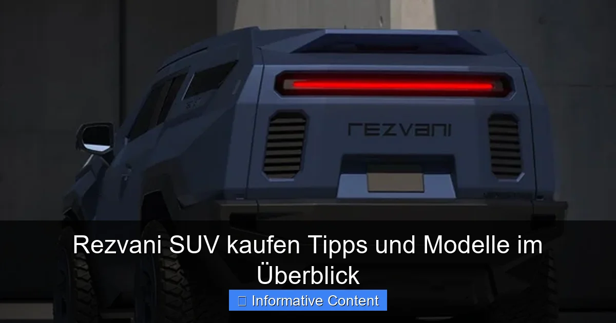 Rezvani SUV kaufen Tipps und Modelle im Überblick
