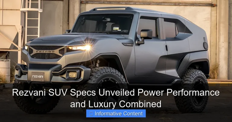 Rezvani SUV Specs Unveiled Power Performance and Luxury Combined