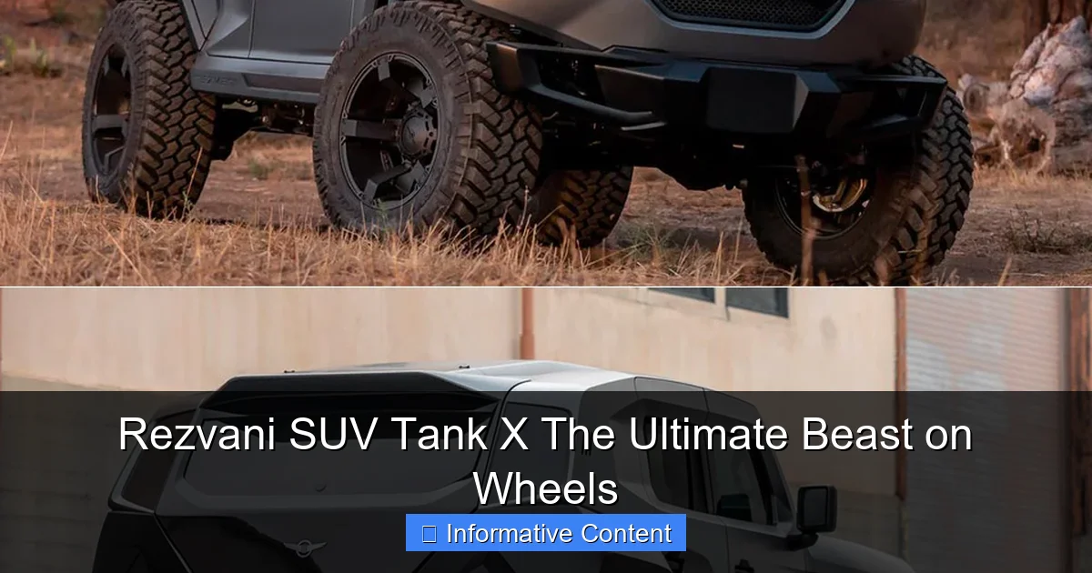 Rezvani SUV Tank X The Ultimate Beast on Wheels