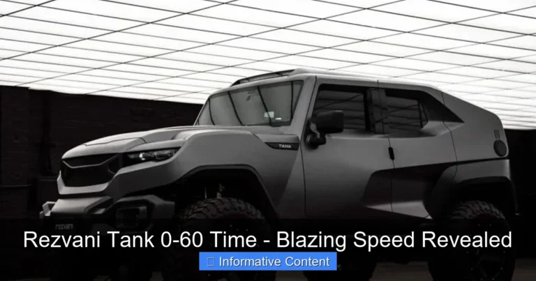Rezvani Tank 0-60 Time - Blazing Speed Revealed