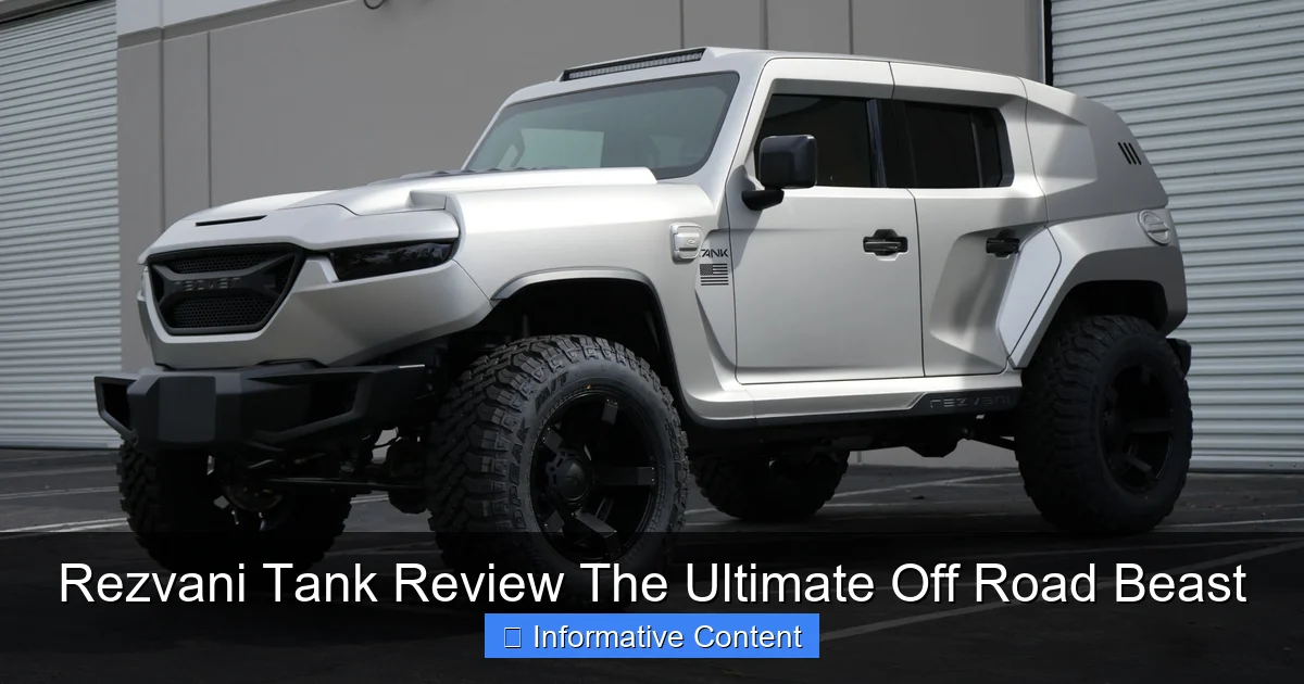 Rezvani Tank Review The Ultimate Off Road Beast