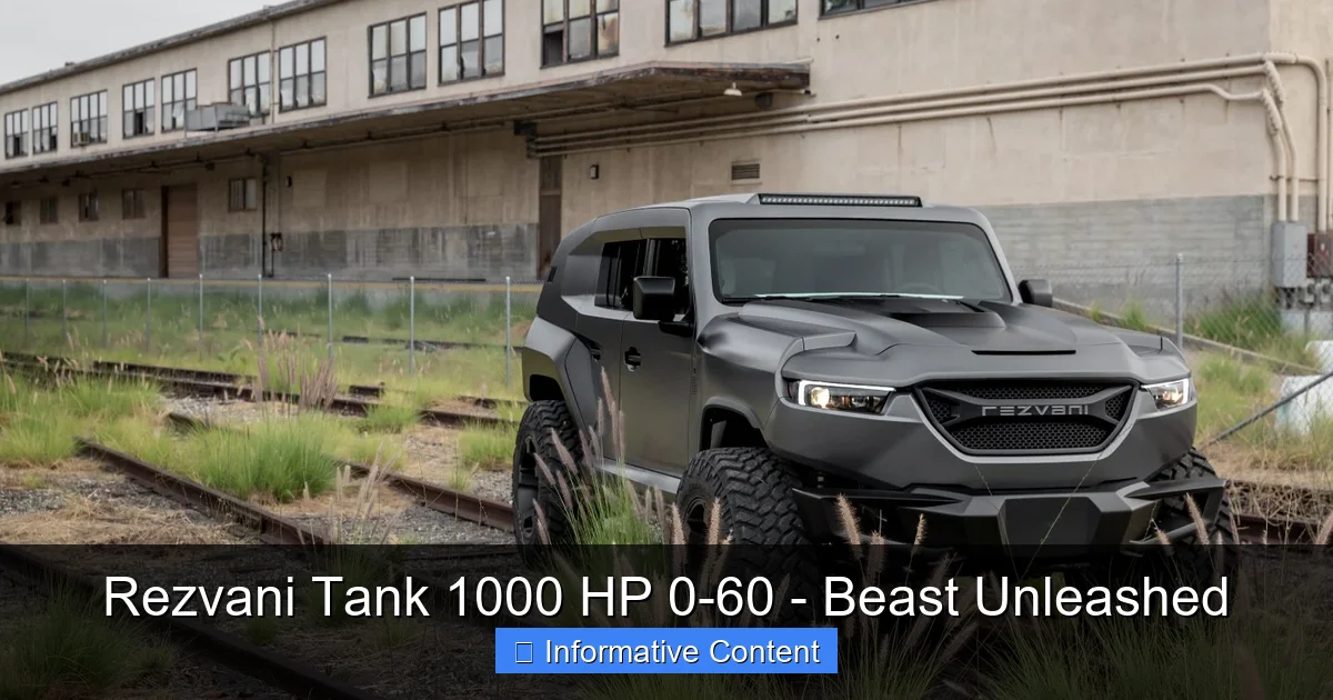 Rezvani Tank 1000 HP 0-60 - Beast Unleashed