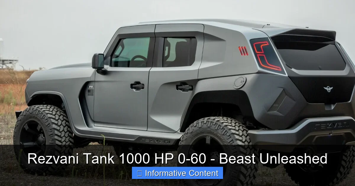 Rezvani Tank 1000 HP 0-60 - Beast Unleashed