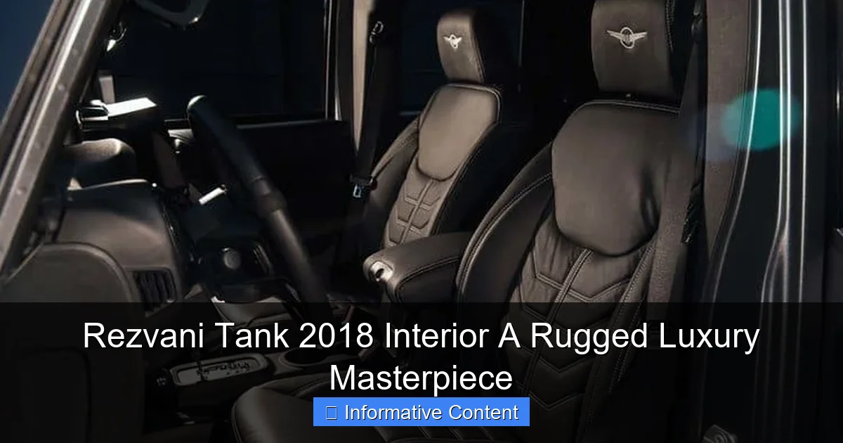 Rezvani Tank 2018 Interior A Rugged Luxury Masterpiece