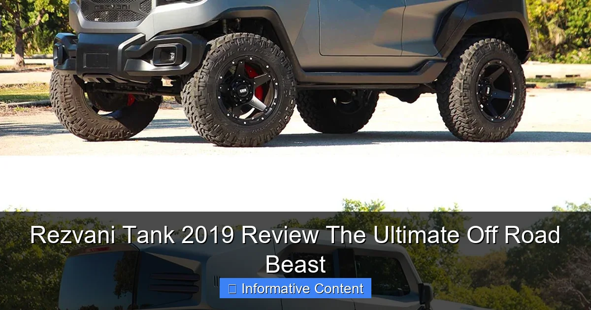 Rezvani Tank 2019 Review The Ultimate Off Road Beast