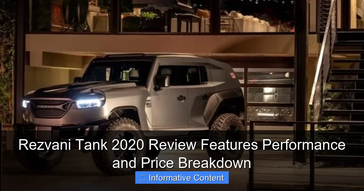 Rezvani Tank 2020 Review Features Performance and Price Breakdown
