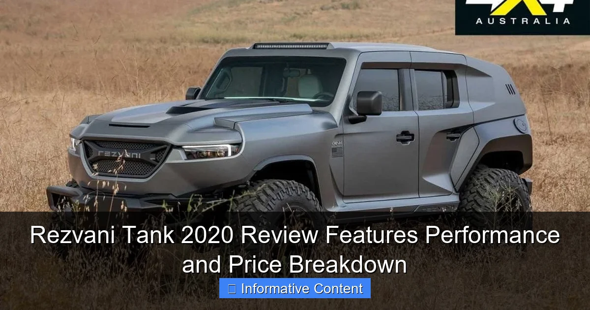 Rezvani Tank 2020 Review Features Performance and Price Breakdown