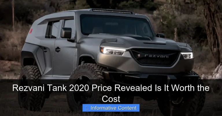 Rezvani Tank 2020 Price Revealed Is It Worth the Cost