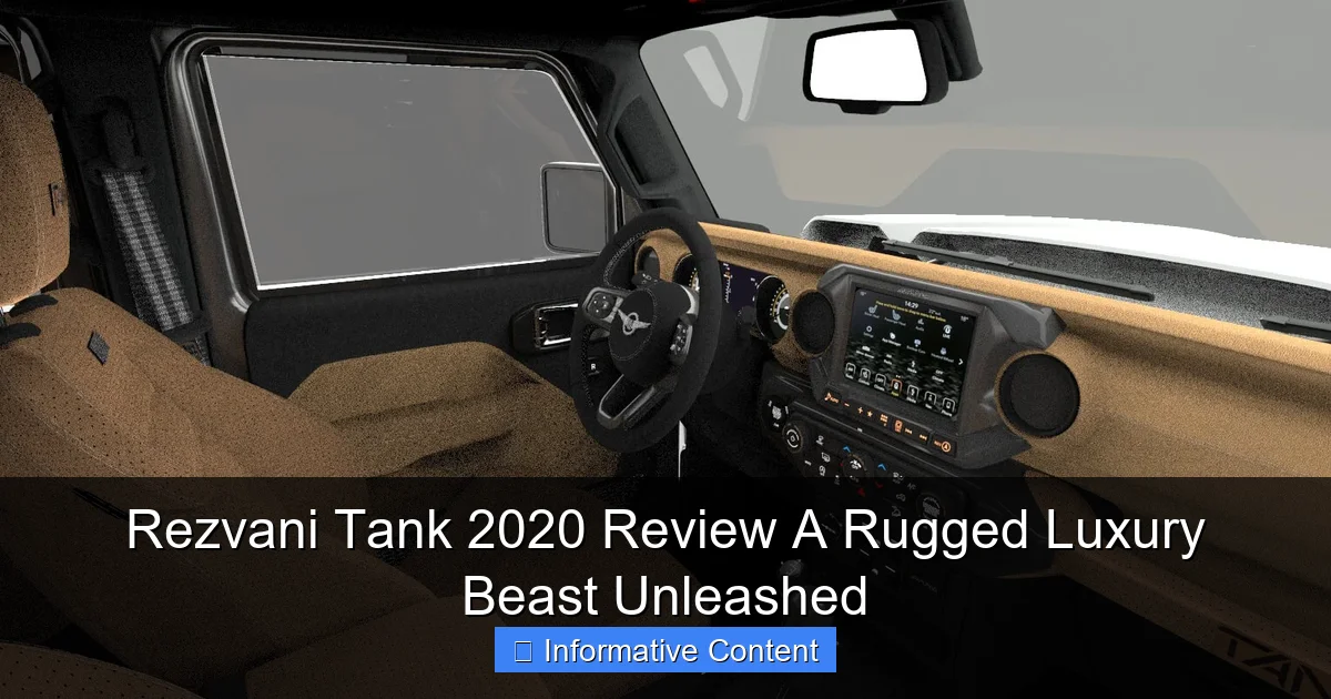 Rezvani Tank 2020 Review A Rugged Luxury Beast Unleashed
