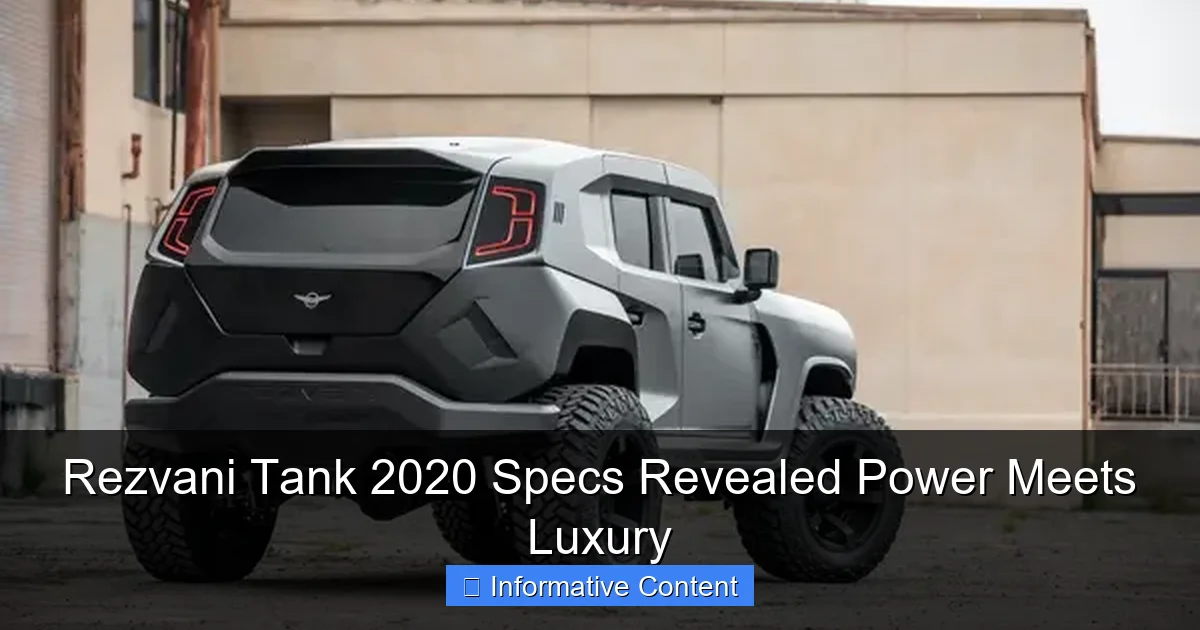 Rezvani Tank 2020 Specs Revealed Power Meets Luxury
