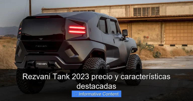 Rezvani Tank 2023 precio y características destacadas