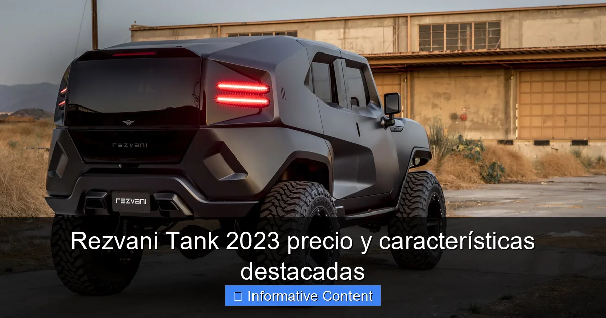 Rezvani Tank 2023 precio y características destacadas