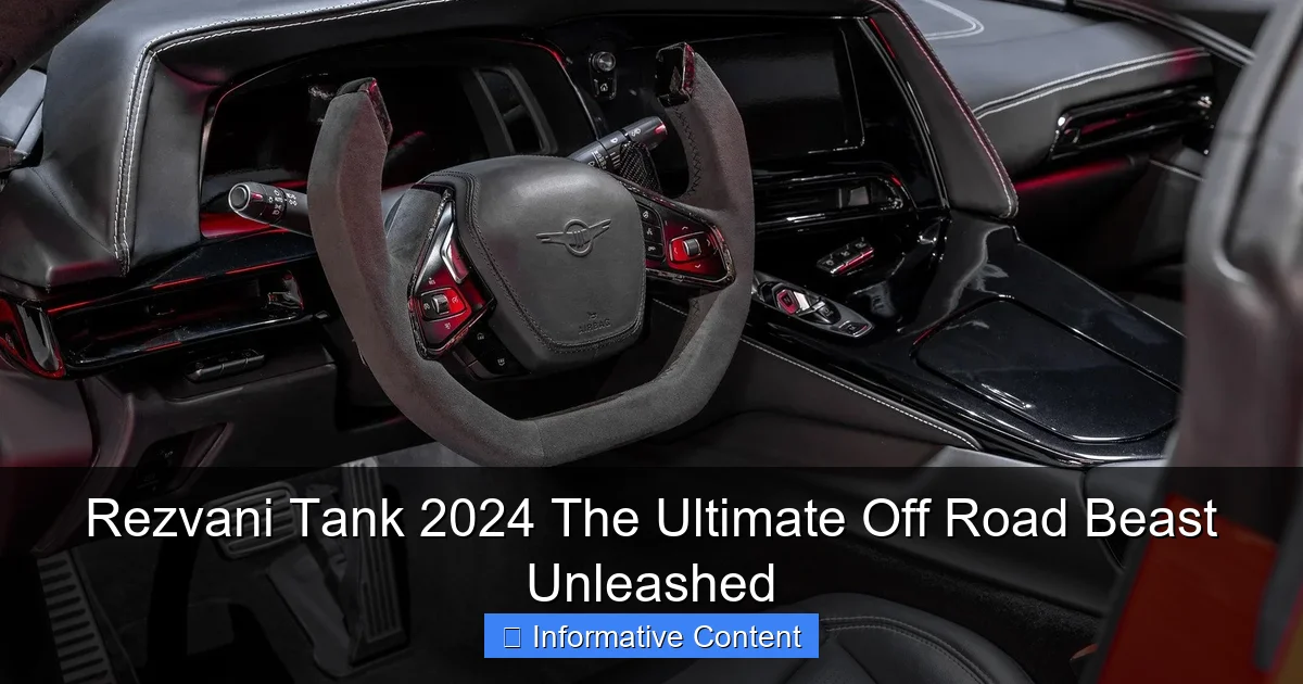 Rezvani Tank 2024 The Ultimate Off Road Beast Unleashed