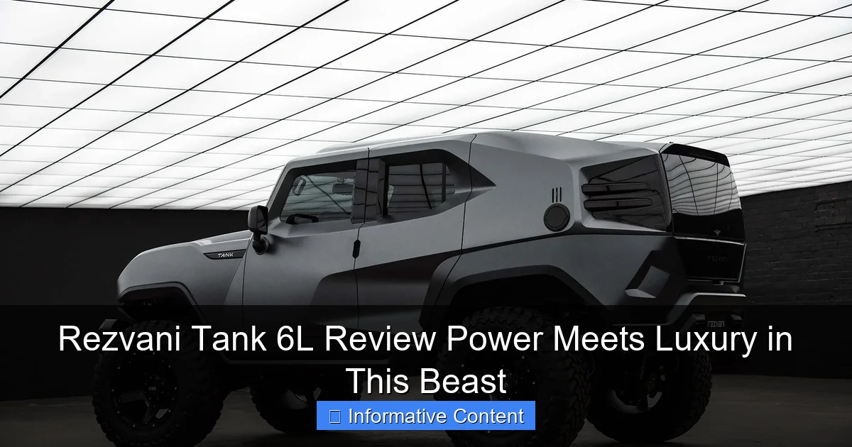 Rezvani Tank 6L Review Power Meets Luxury in This Beast