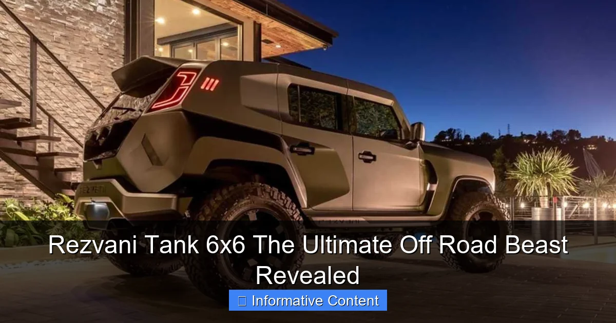 Rezvani Tank 6x6 The Ultimate Off Road Beast Revealed