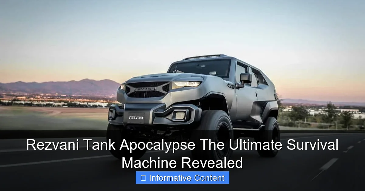 Rezvani Tank Apocalypse The Ultimate Survival Machine Revealed