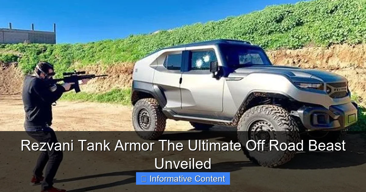 Rezvani Tank Armor The Ultimate Off Road Beast Unveiled
