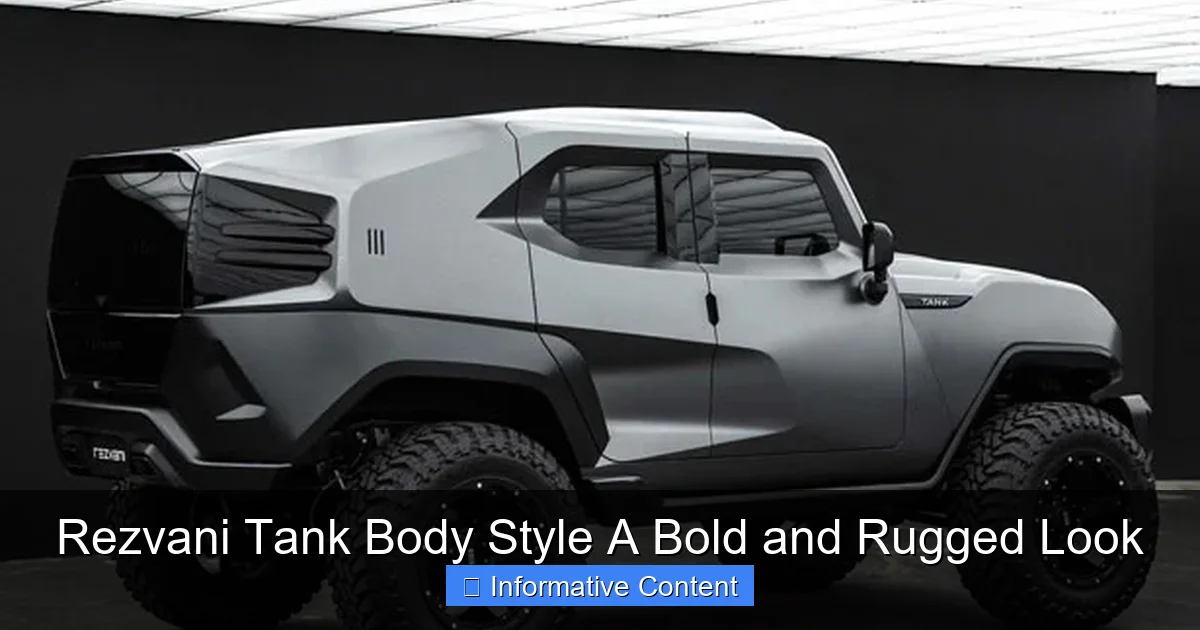 Rezvani Tank Body Style A Bold and Rugged Look