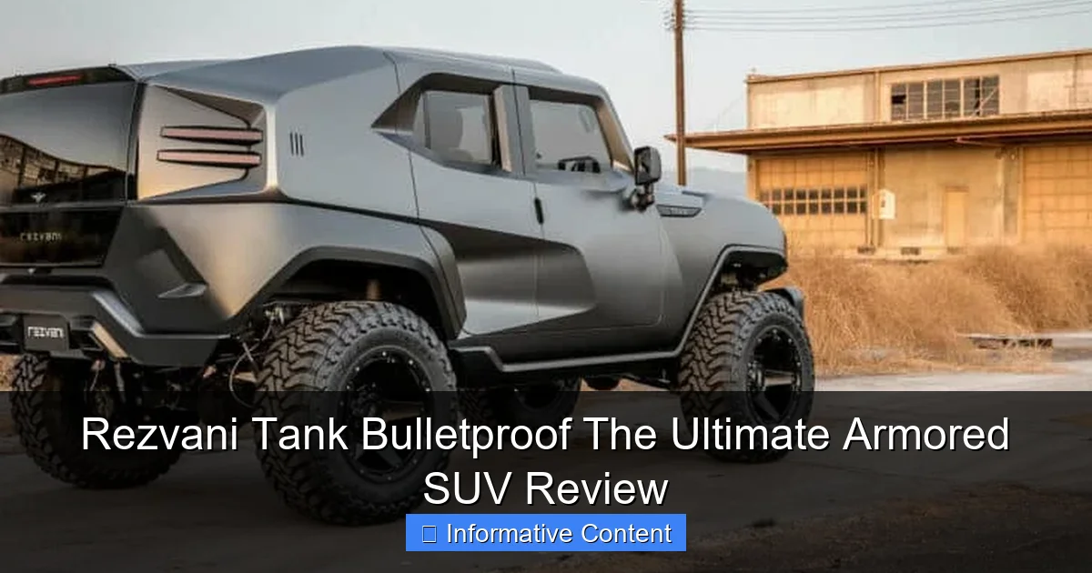 Rezvani Tank Bulletproof The Ultimate Armored SUV Review