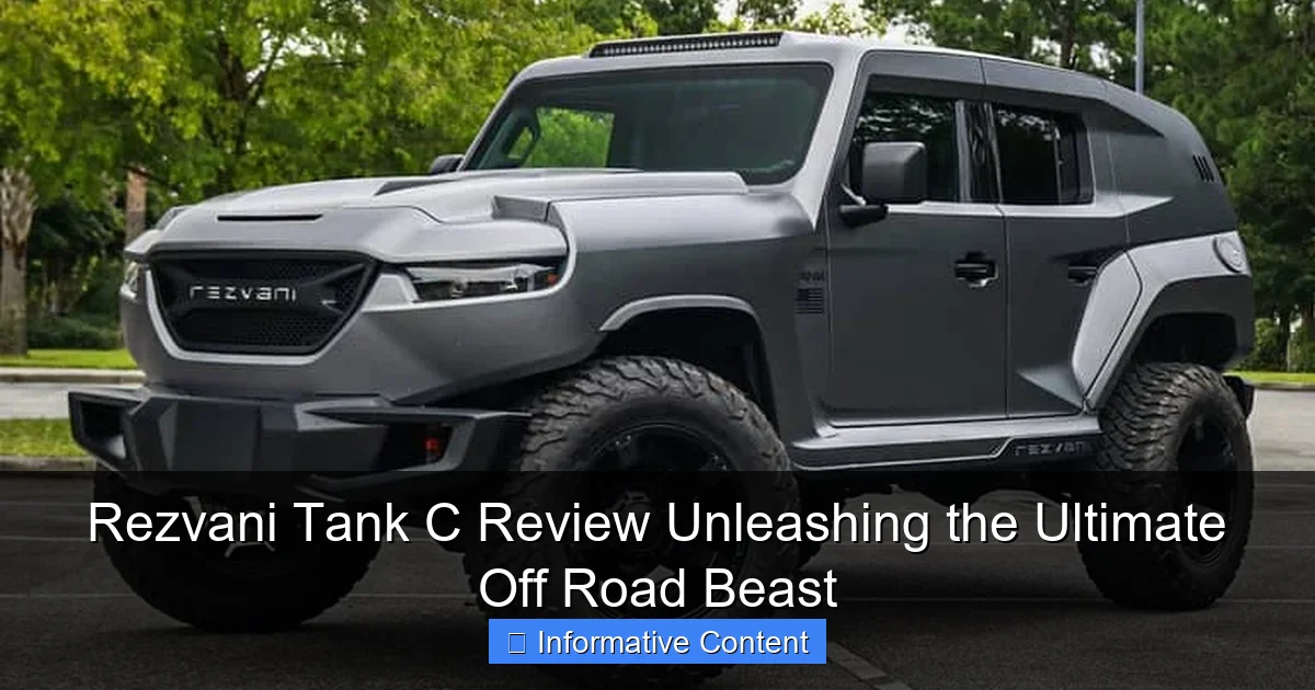 Rezvani Tank C Review Unleashing the Ultimate Off Road Beast