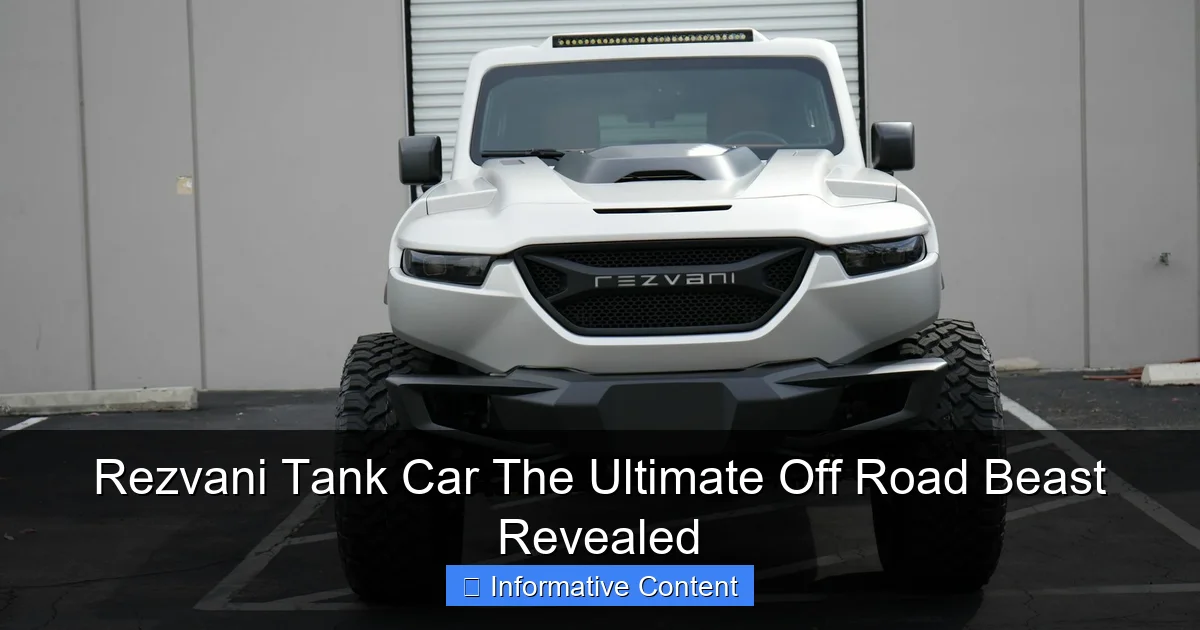 Rezvani Tank Car The Ultimate Off Road Beast Revealed