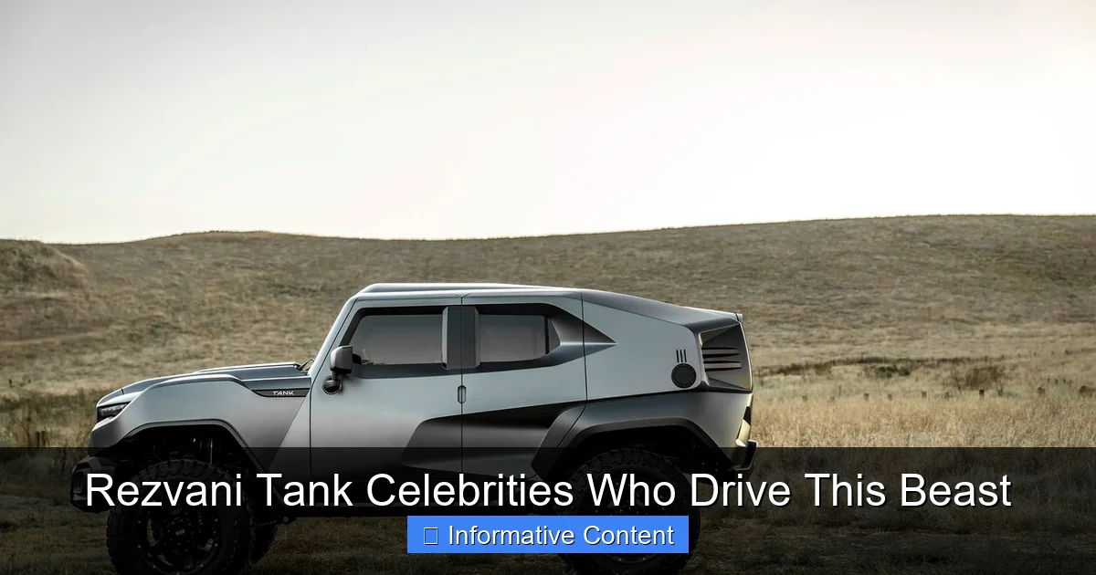 Rezvani Tank Celebrities Who Drive This Beast