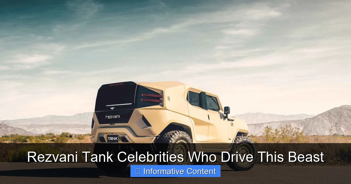 Rezvani Tank Celebrities Who Drive This Beast