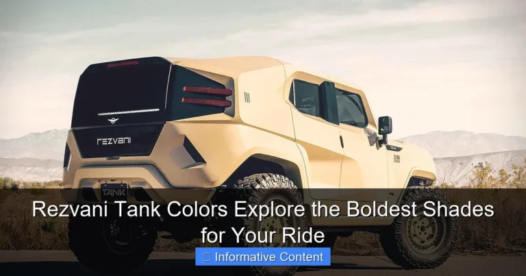 Rezvani Tank Colors Explore the Boldest Shades for Your Ride