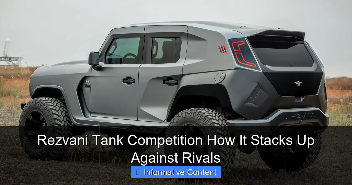 Rezvani Tank Competition How It Stacks Up Against Rivals