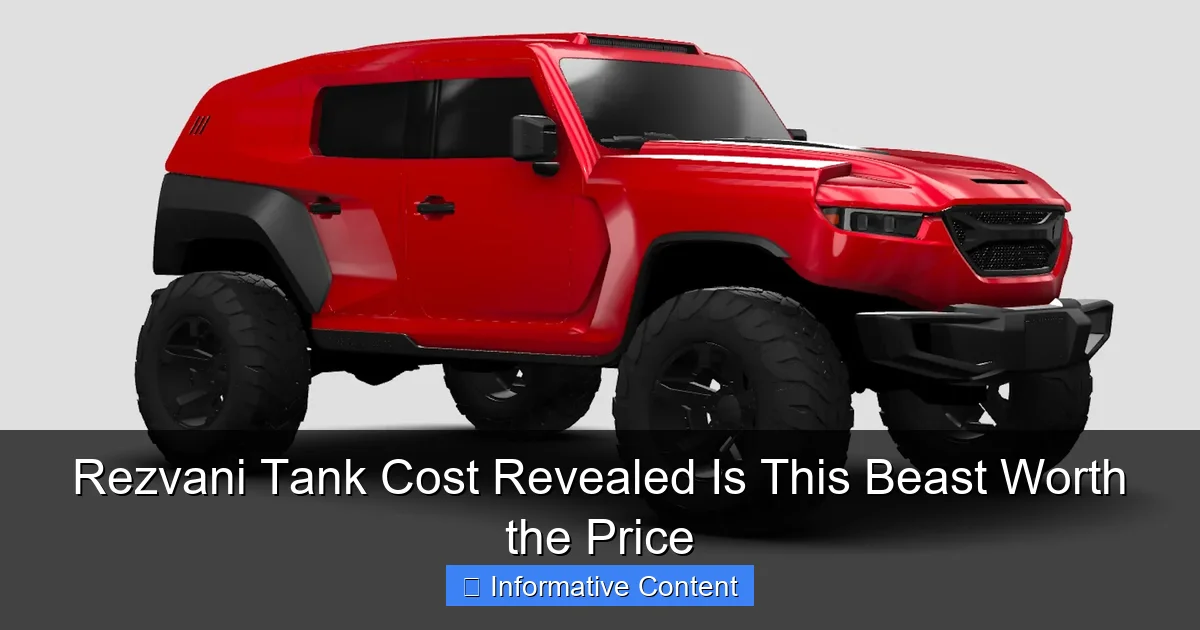Rezvani Tank Cost Revealed Is This Beast Worth the Price