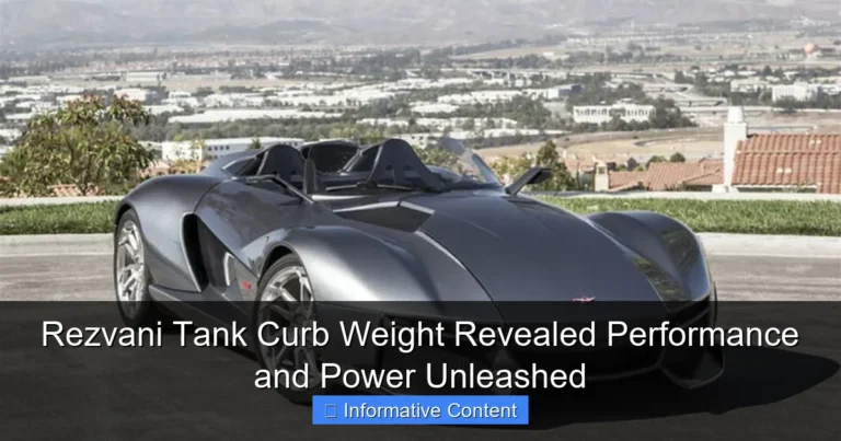 Rezvani Tank Curb Weight Revealed Performance and Power Unleashed