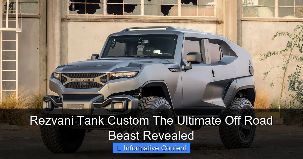 Rezvani Tank Custom The Ultimate Off Road Beast Revealed