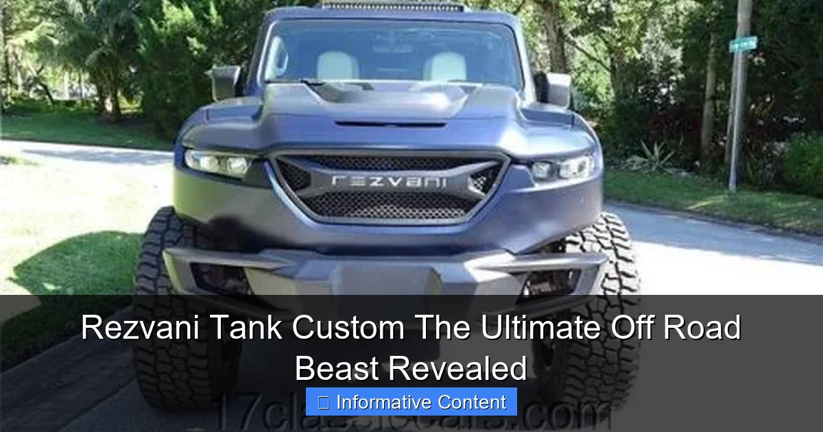 Rezvani Tank Custom The Ultimate Off Road Beast Revealed