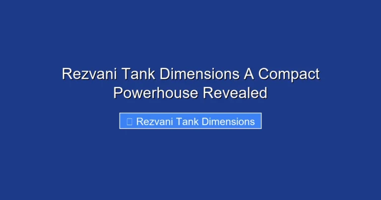 Rezvani Tank Dimensions A Compact Powerhouse Revealed
