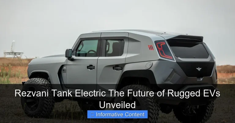 Rezvani Tank Electric The Future of Rugged EVs Unveiled