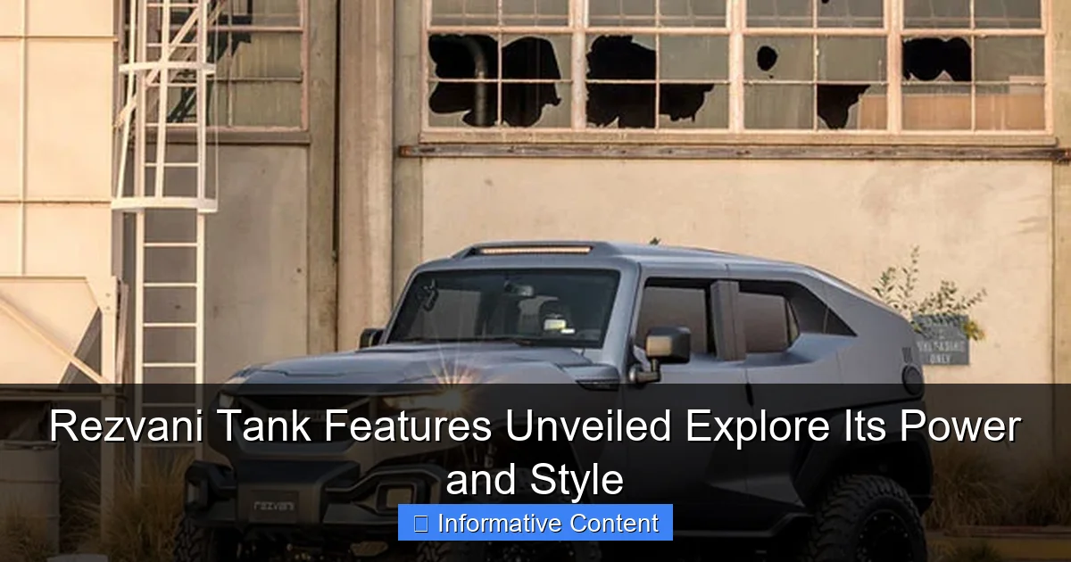 Rezvani Tank Features Unveiled Explore Its Power and Style