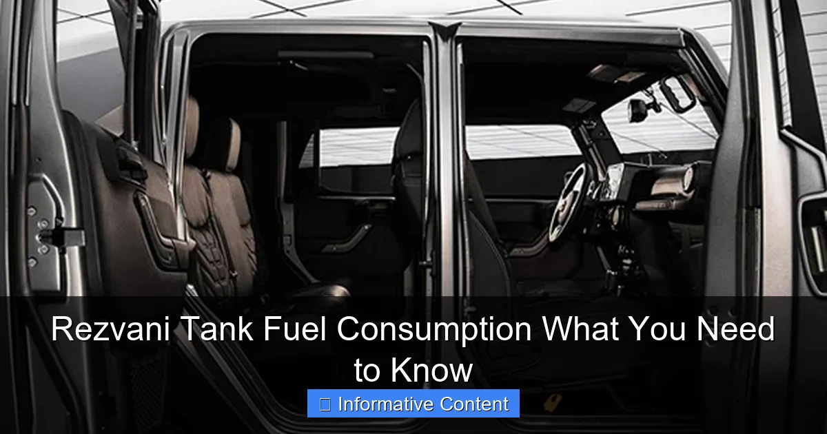 Rezvani Tank Fuel Consumption What You Need to Know