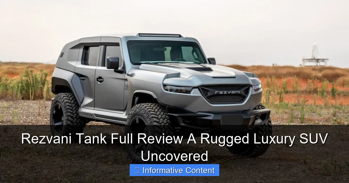 Rezvani Tank Full Review A Rugged Luxury SUV Uncovered