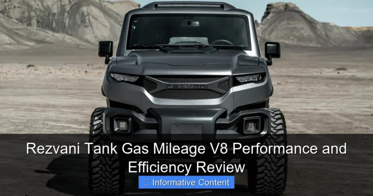 Rezvani Tank Gas Mileage V8 Performance and Efficiency Review