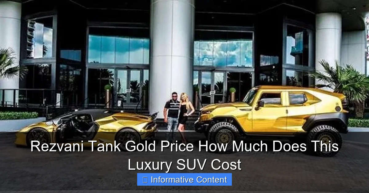 Rezvani Tank Gold Price How Much Does This Luxury SUV Cost