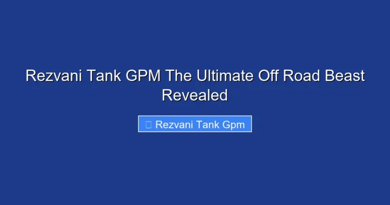 Rezvani Tank GPM The Ultimate Off Road Beast Revealed