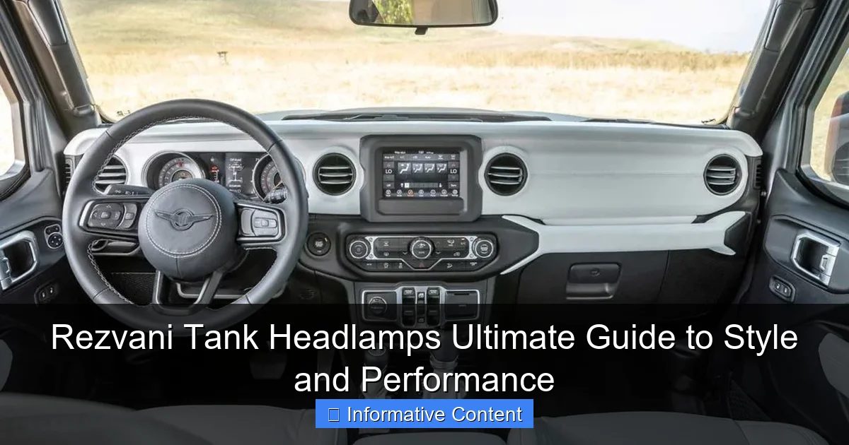 Rezvani Tank Headlamps Ultimate Guide to Style and Performance