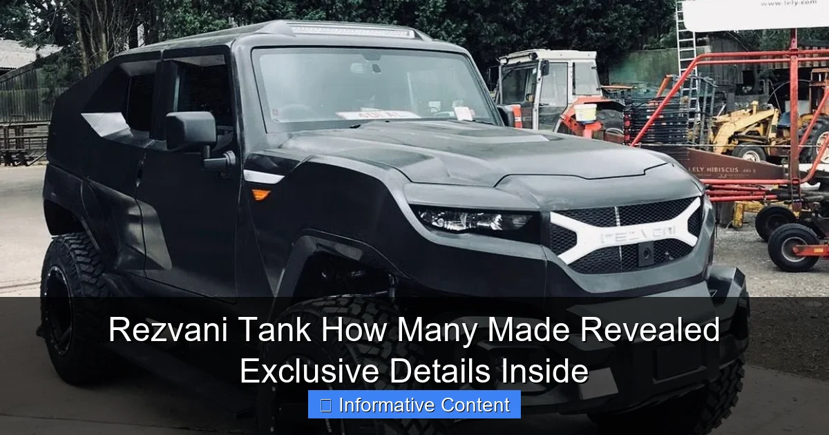 Rezvani Tank How Many Made Revealed Exclusive Details Inside